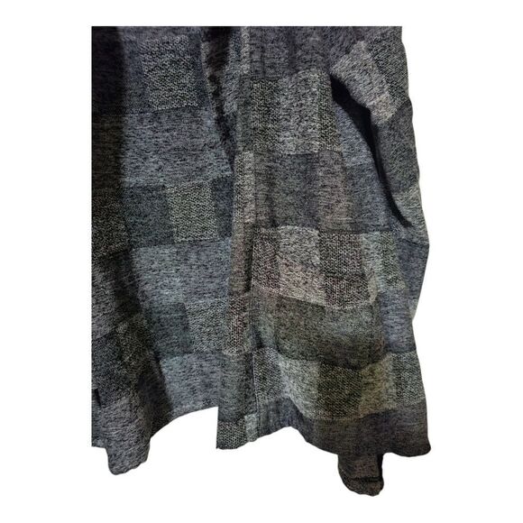 CHICO'S Long Open Front Cardigan Sweater Coat Black Gray - Size 2 - Picture 6 of 7
